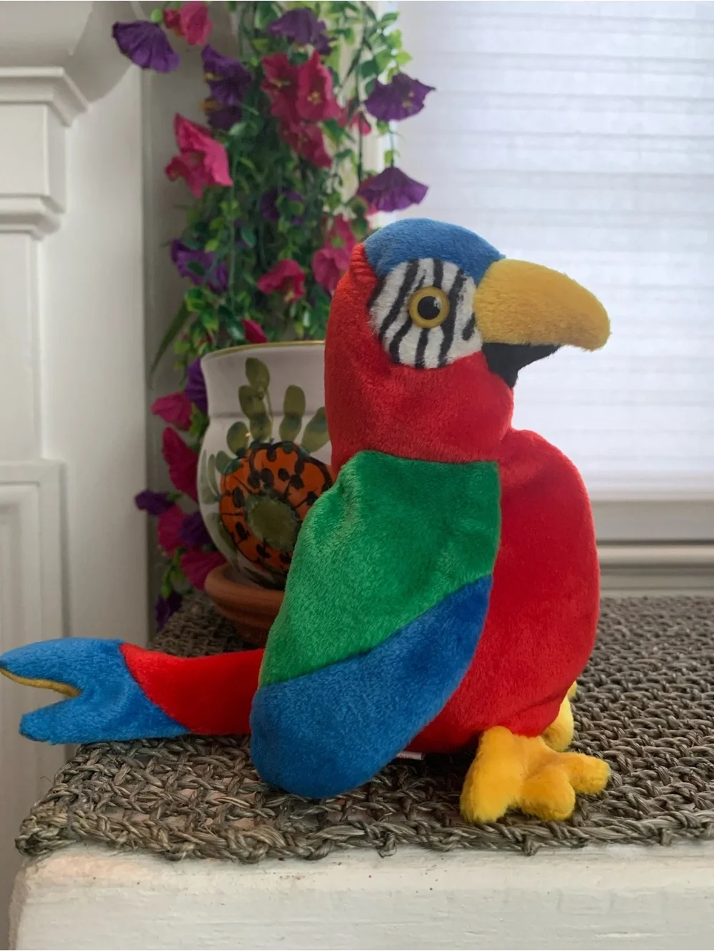 Ty NWT Retired 1998 Jabber the Parrot Plush Beanie Baby Toy